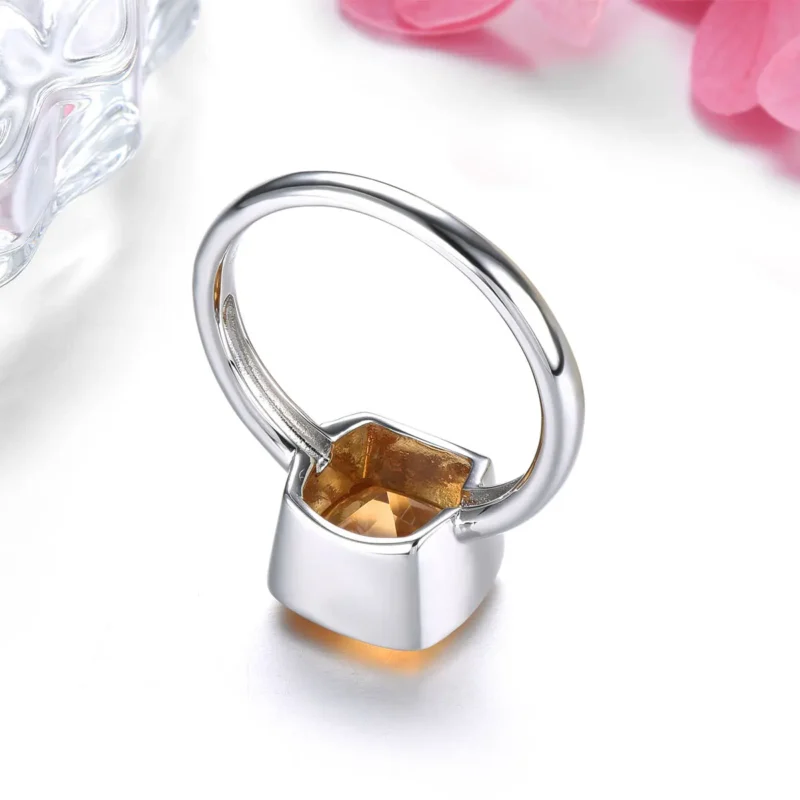 Bague avec citrine naturelle 1,9 carats, argent 925 – Image 3