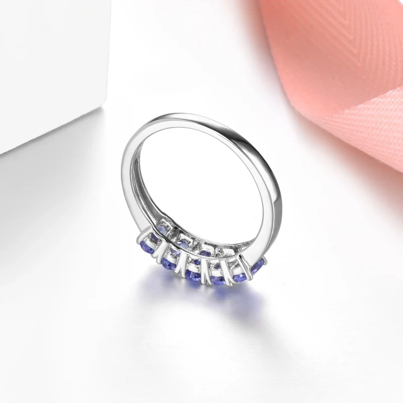 Bague avec Tanzanite naturelle 1,2 carats, argent 925 – Image 4